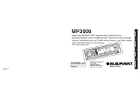 Blaupunkt MP-3000 - Owners Manual
